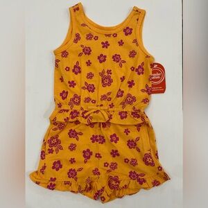 Wonder Nation Hibiscus Printed Ruffled Hem Tank and Shorts Set, Size 4T NWT's